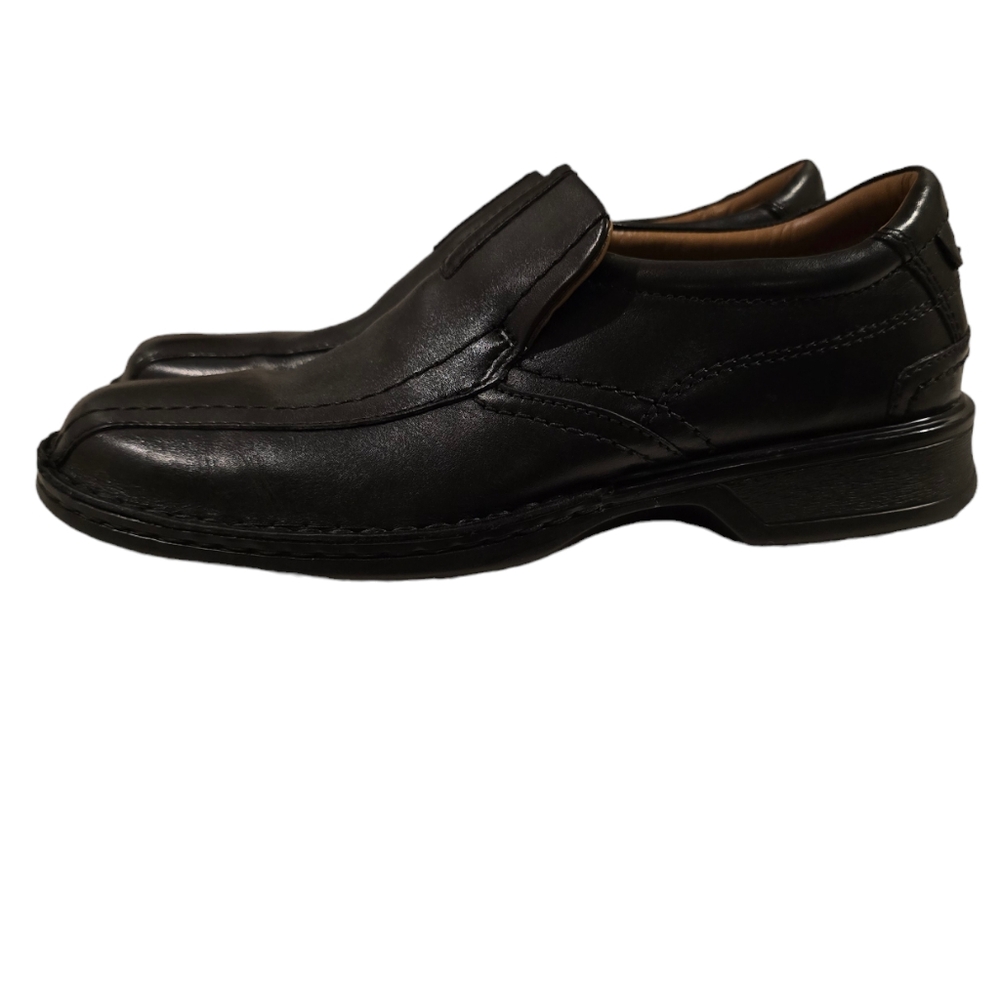 Men's Clarks Collection w/Soft Cushion w ortholite Size 8.5 Black Excellent Cond